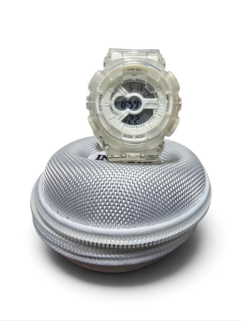 Ativa Clear Transparent Digital Sports Watch - White/Clear NWT